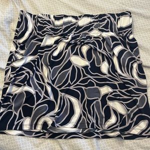 print mini skirt w/POCKETS! Attention thick waist band 90s poly